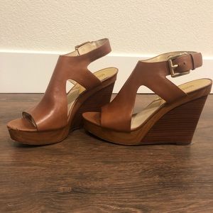 Michael Michael Kors Wedge Sandals - Brown 9.5M